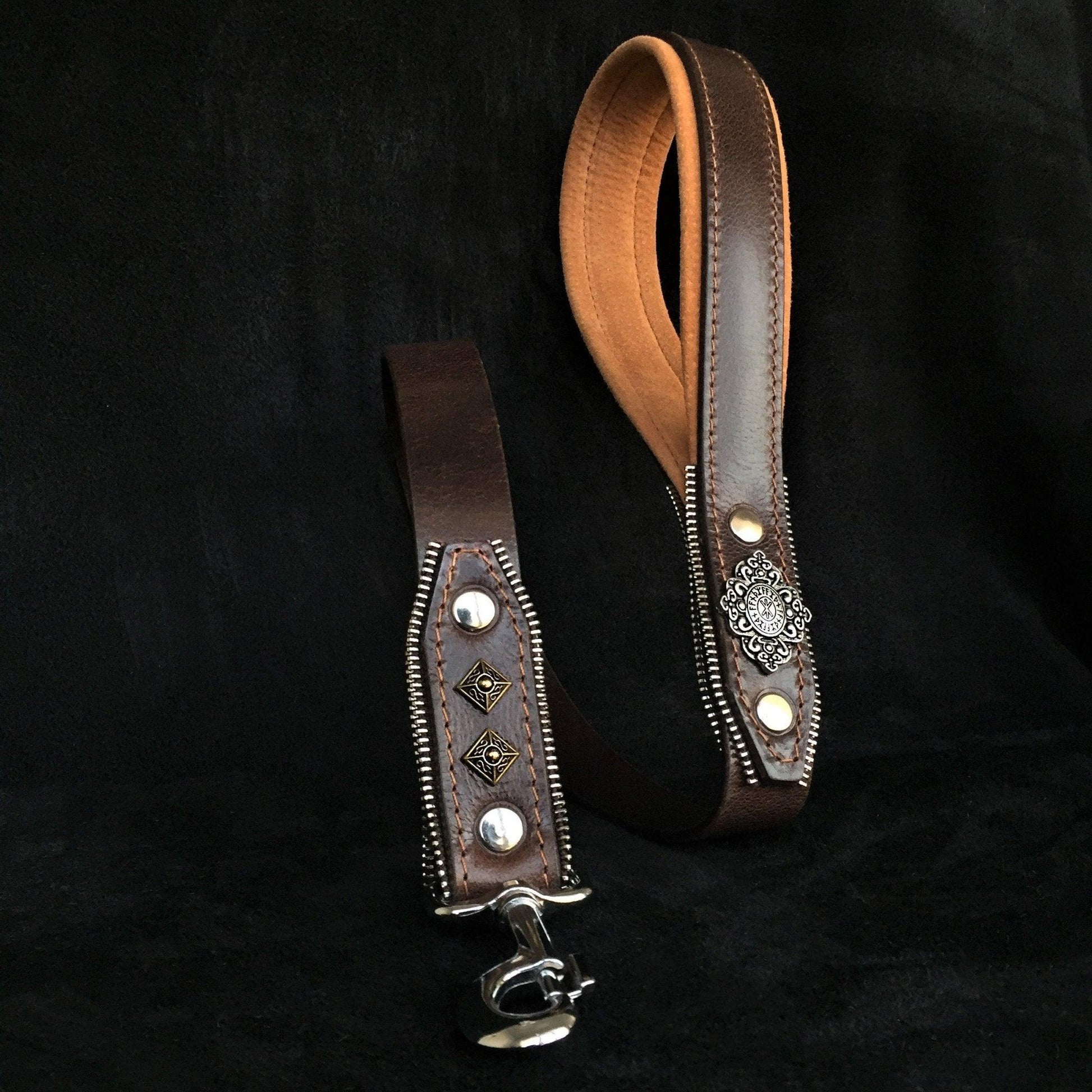 The "Aztec" big dogs harness BROWN-2