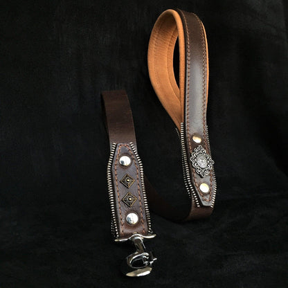 The "Aztec" big dogs harness BROWN-2